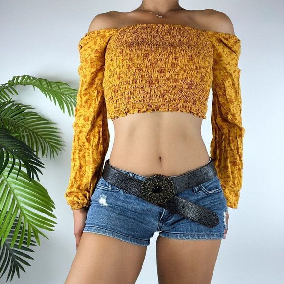 Vintage Y2K Black Bohemian Fairy Grunge Chunky 70's Style Hippie Belt / Size: M - Picture 2 of 3